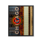 Glowing Chicago Framed Canvas Print Gallery Image 6