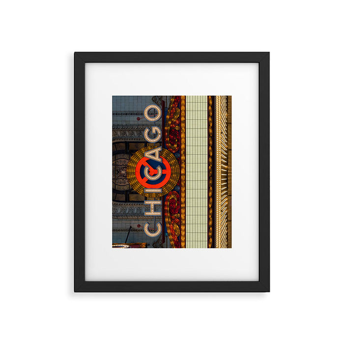 Glowing Chicago Framed Art Print Gallery Image 1