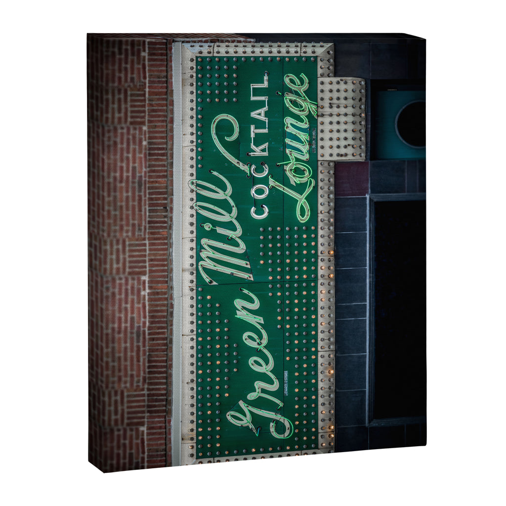 Green Mill Cocktail Lounge Vintage Neon Sign Uptown Chicago Canvas Print Gallery Image 3
