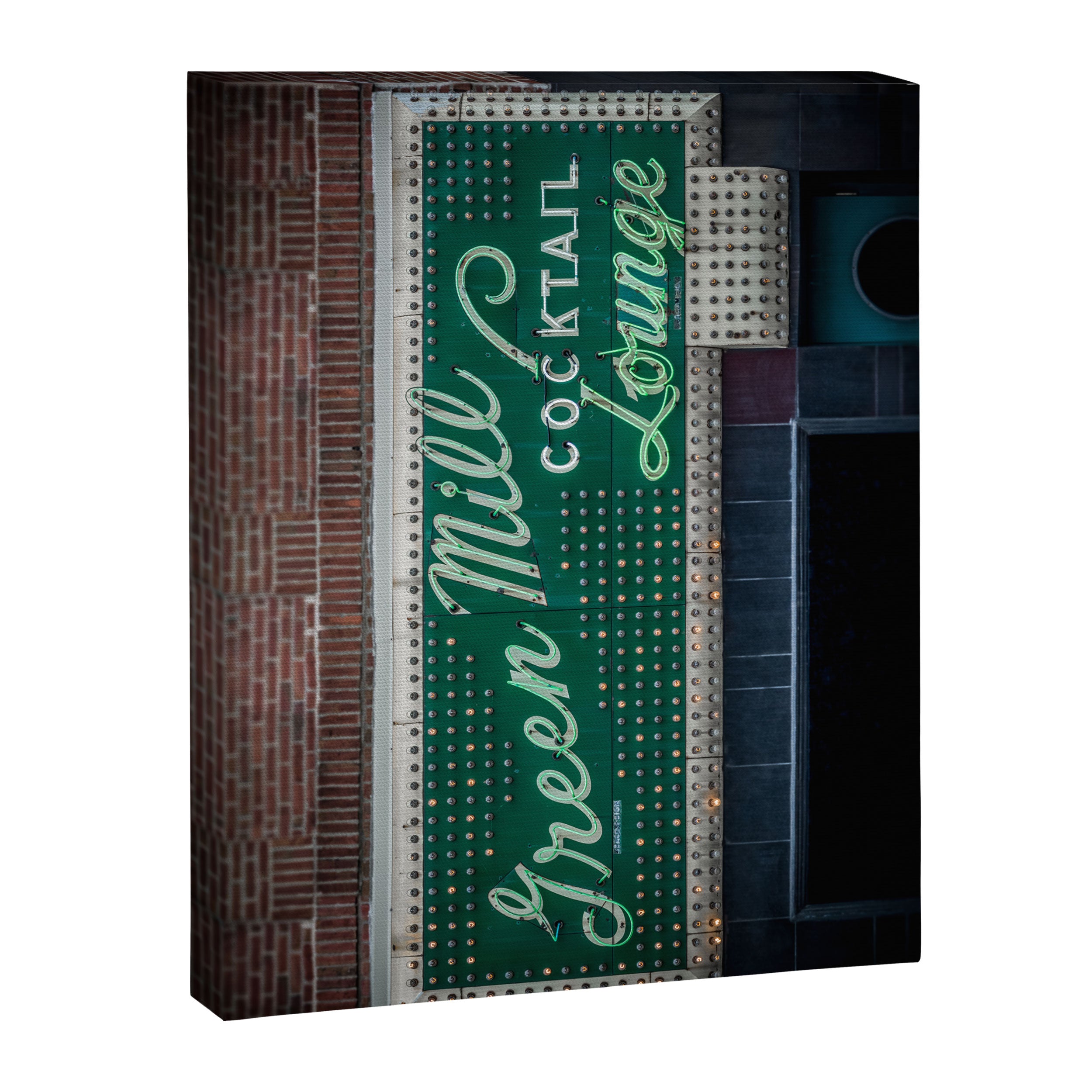 Green Mill Cocktail Lounge Vintage Neon Sign Uptown Chicago Canvas Print Gallery Image 3