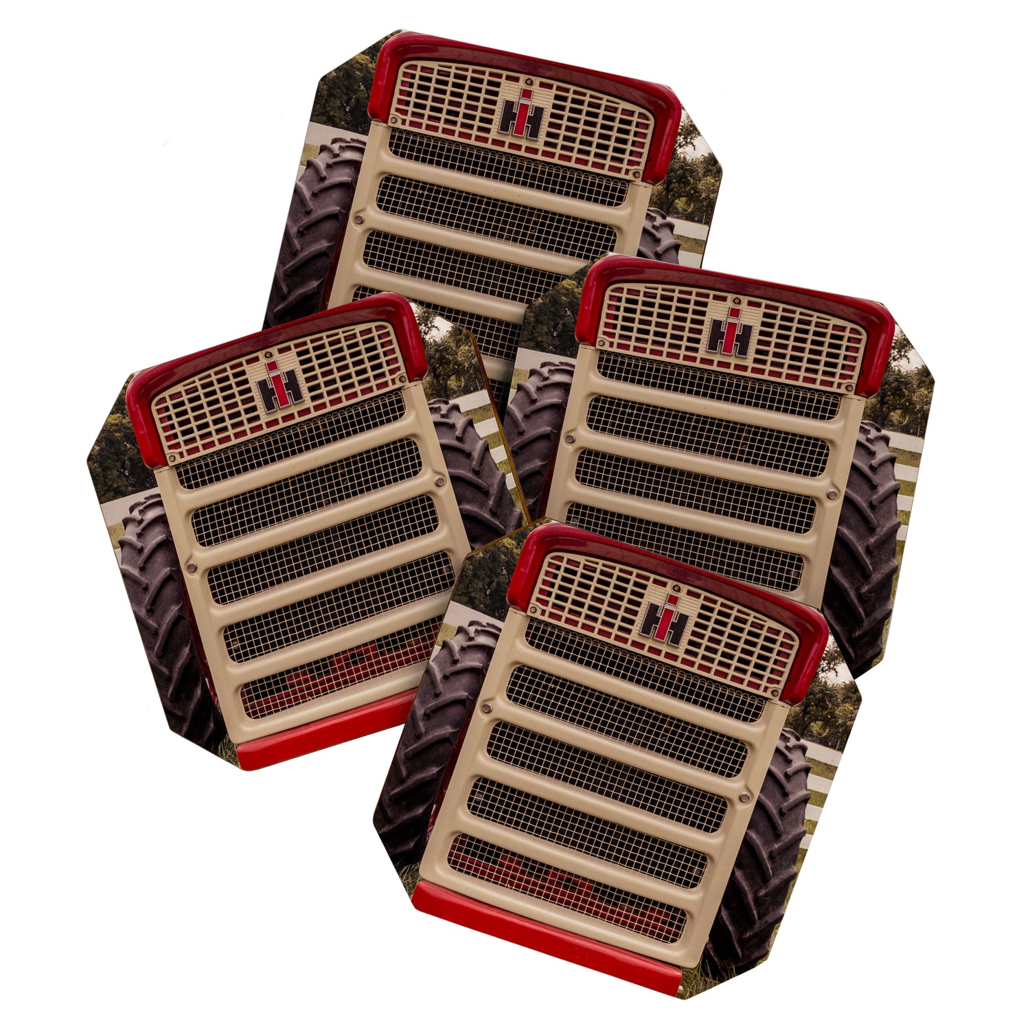 International Grill Red Tractor Front  Coaster Gallery Image 1
