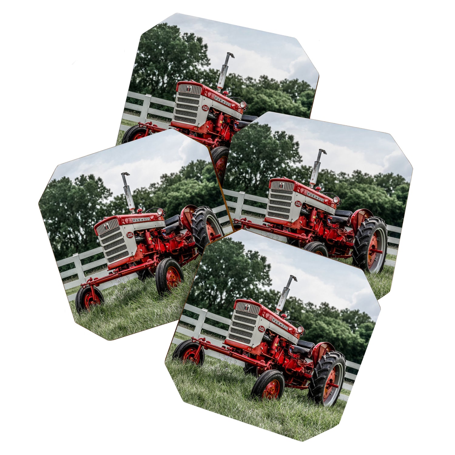 International Harvester Farmall 240 Red Tractor McCormick Deering Coaster Gallery Image 1