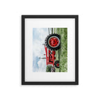 Vintage IH Farmall 450 Side View Red Tractor Framed Art Print Gallery Image 5