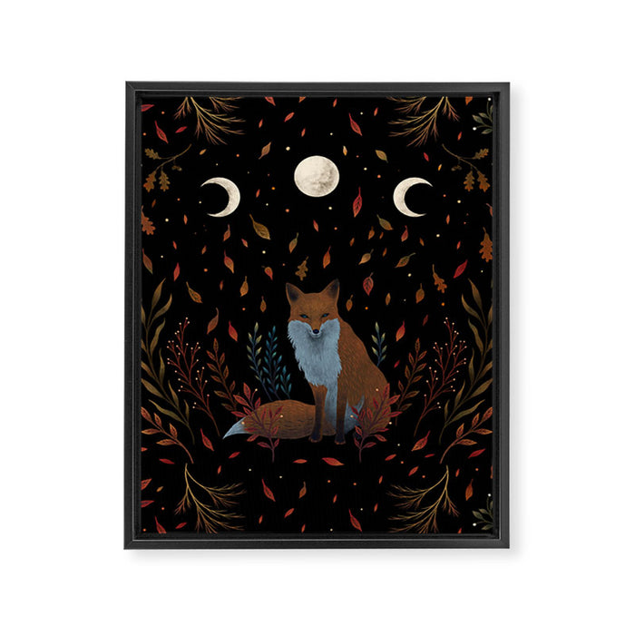 Autumn Fox Framed Canvas Print Gallery Image 1