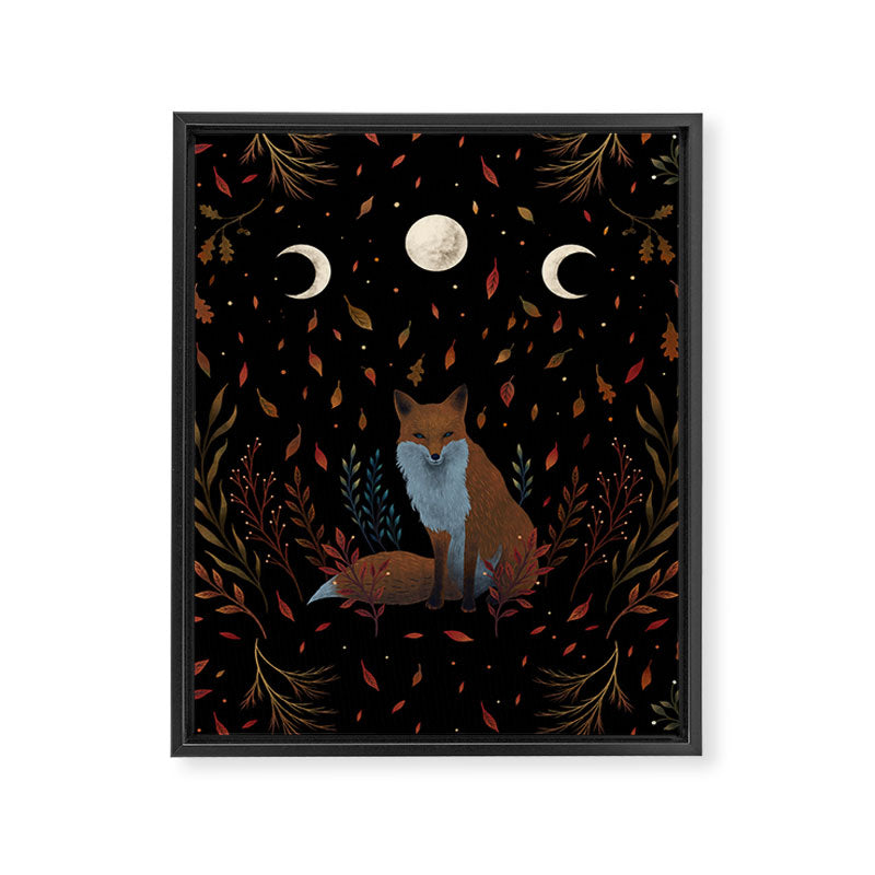 Autumn Fox Framed Canvas Print Gallery Image 8
