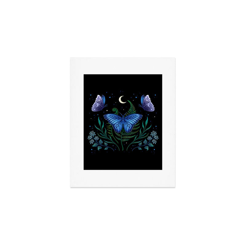 Blue Morpho Butterfly Art Print Gallery Image 1