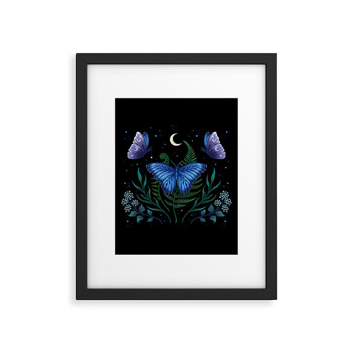 Blue Morpho Butterfly Framed Art Print Gallery Image 1