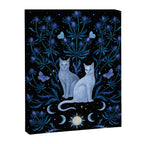 Blue Thistle & Cat Canvas Print Gallery Image 6