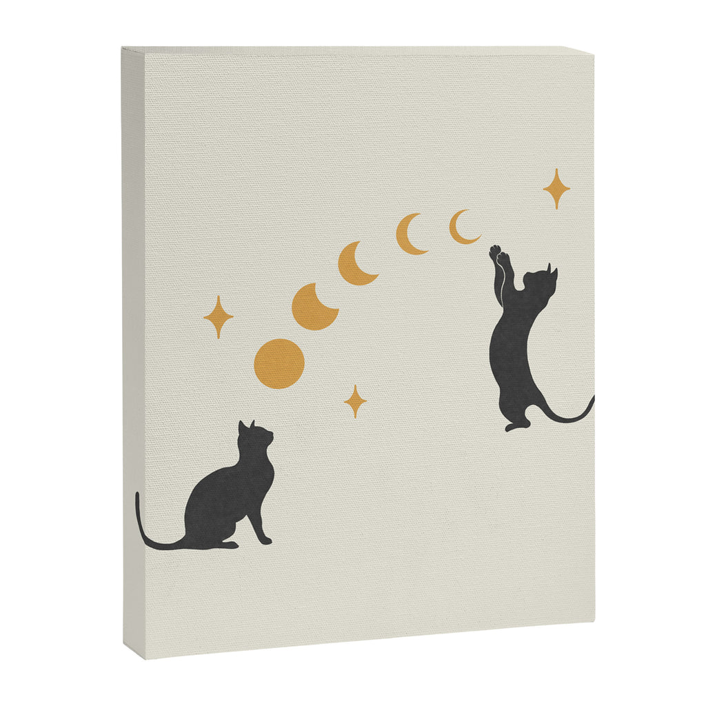 Cat and Moon 1 Canvas Print Gallery Image 8