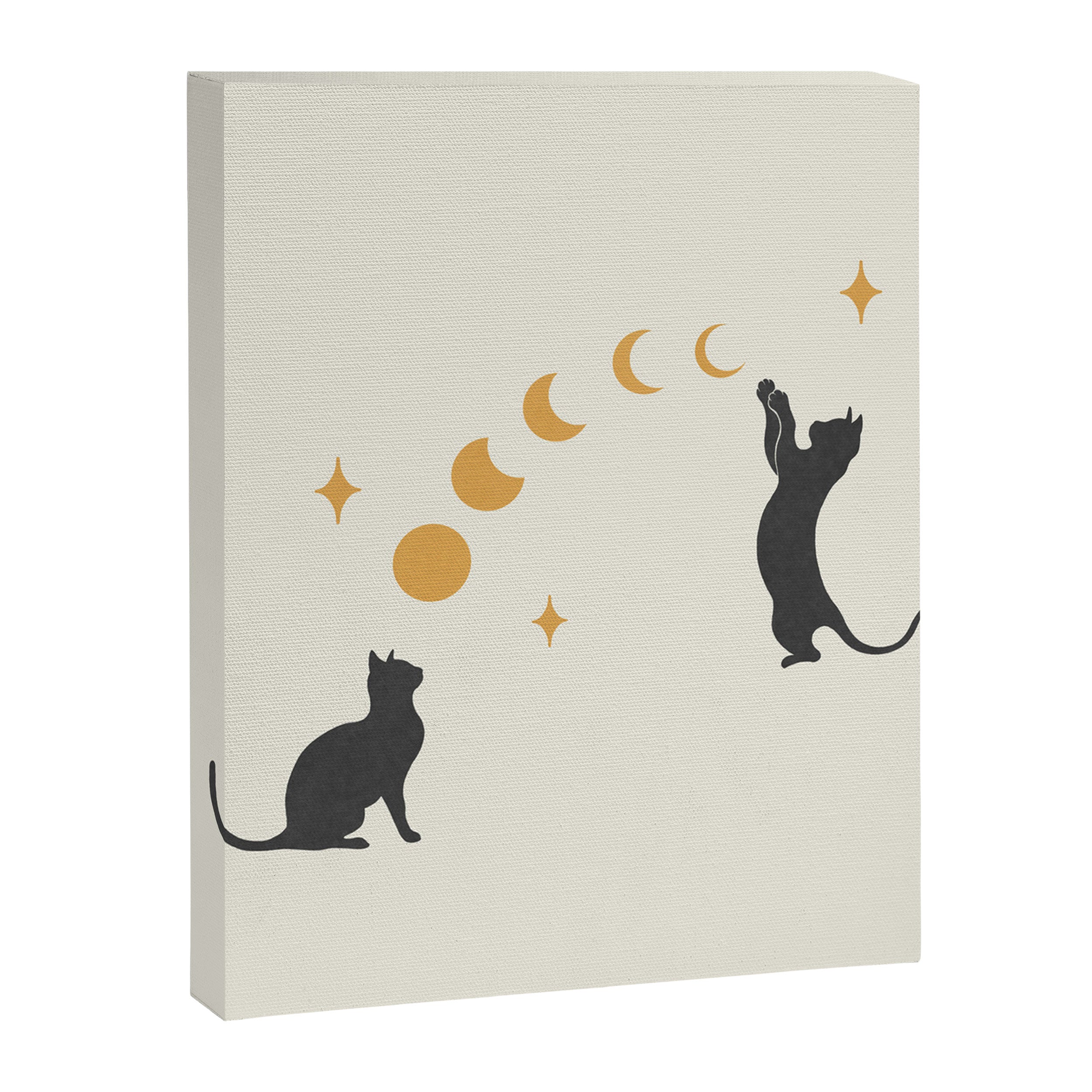 Cat and Moon 1 Canvas Print Gallery Image 8
