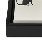 Cat and Moon 1 Framed Canvas Print Gallery Image 3