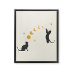 Cat and Moon 1 Framed Canvas Print Gallery Image 8