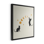 Cat and Moon 1 Framed Canvas Print Gallery Image 2