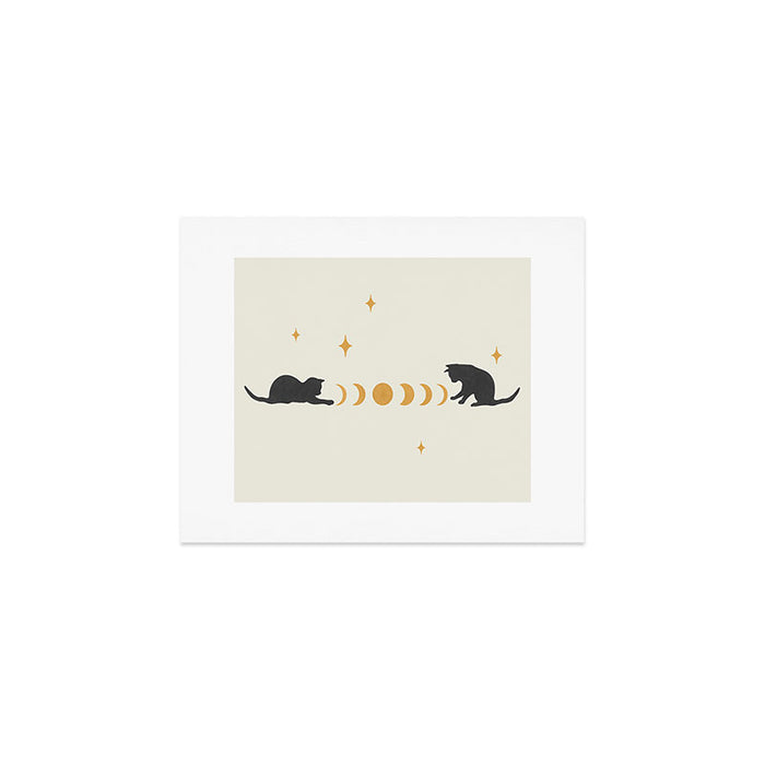 Cat and Moon 3 Art Print Gallery Image 1