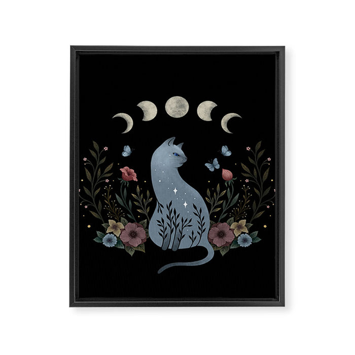 Cat on the Hill Framed Canvas Print Gallery Image 1