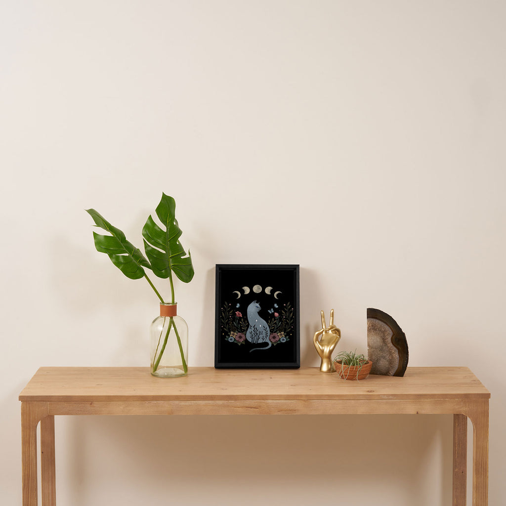 Cat on the Hill Framed Canvas Print Gallery Image 4