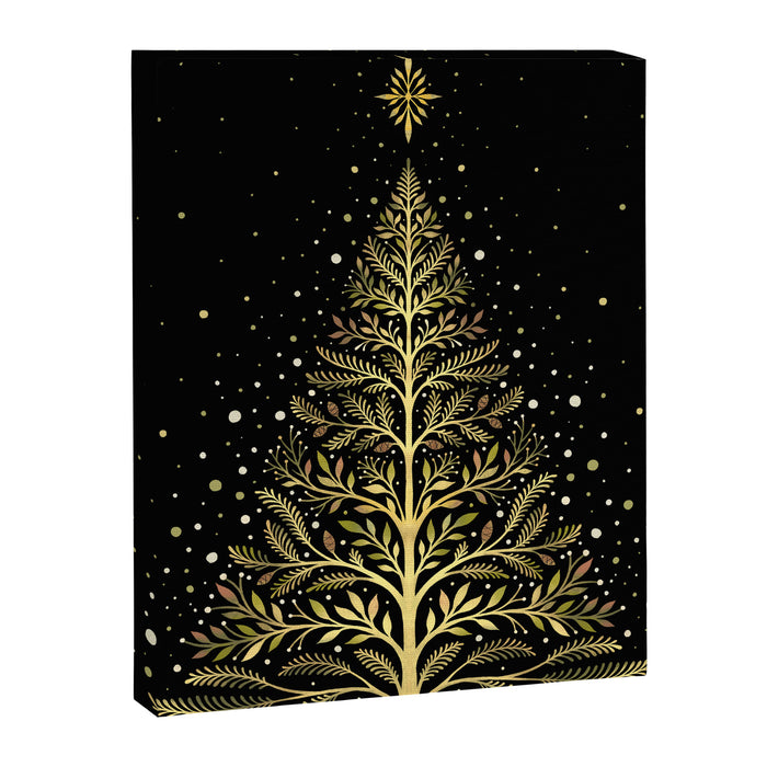 Christmas Night Tree-Glowing Canvas Print Gallery Image 1