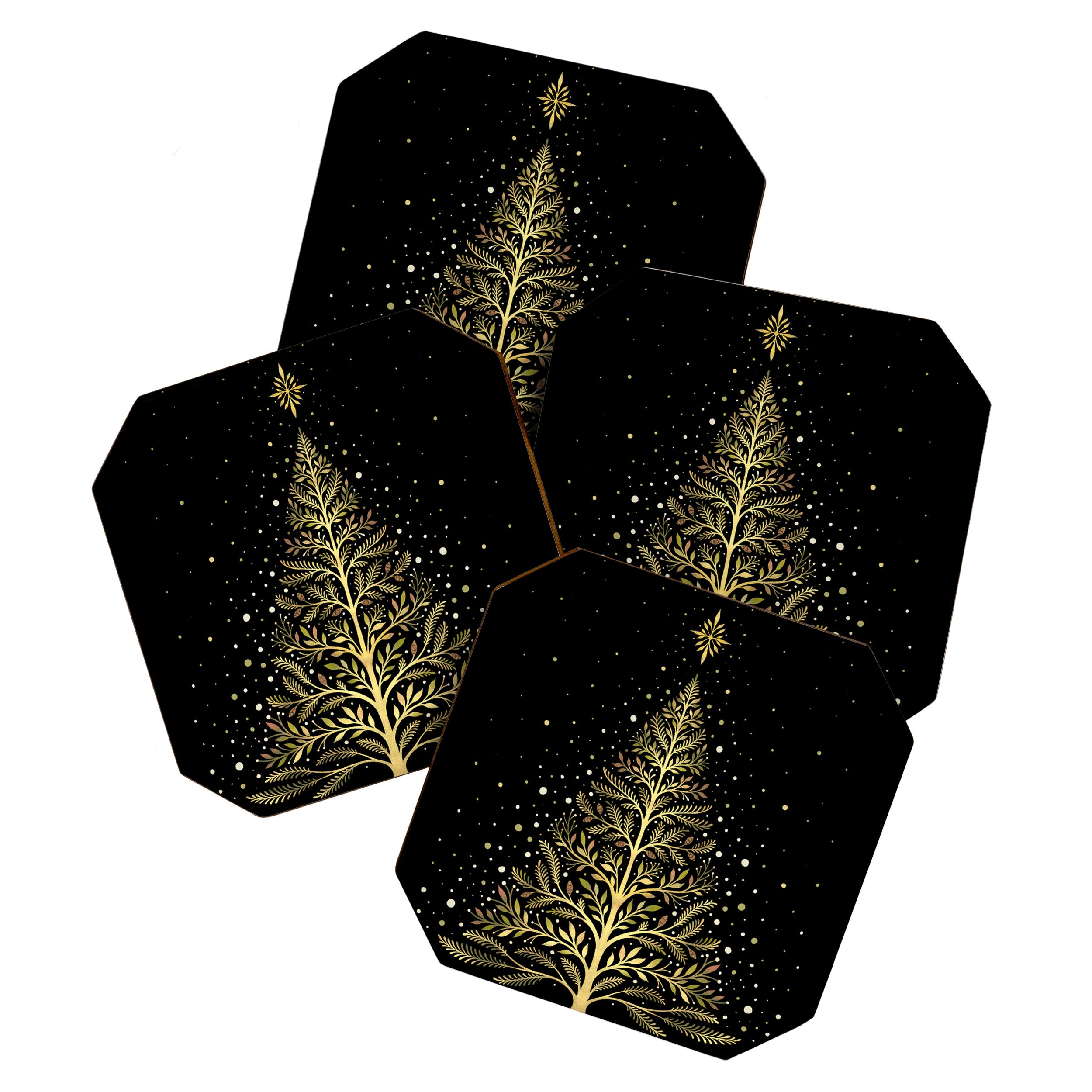 Christmas Night Tree-Glowing Coaster Gallery Image 1