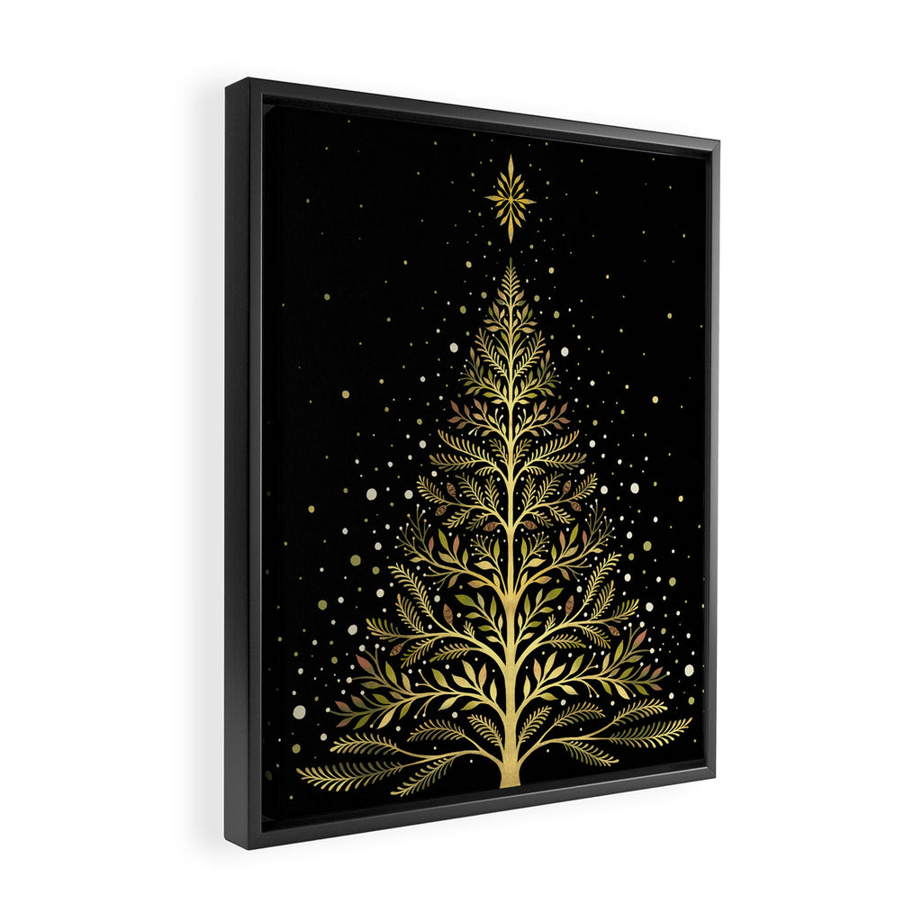 Christmas Night Tree-Glowing Framed Canvas Print Gallery Image 2