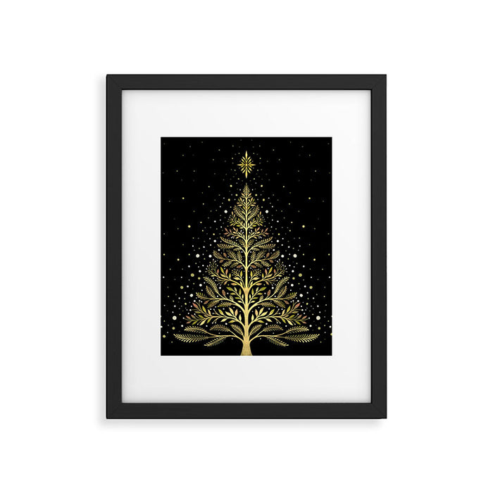 Christmas Night Tree-Glowing Framed Art Print Gallery Image 1