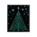 Christmas Night Tree-Snowy Framed Canvas Print Gallery Image 6