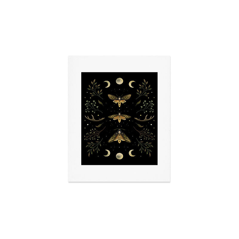 Death Head Moths Night Art Print Gallery Image 1