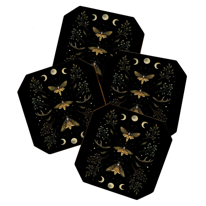 Death Head Moths Night Coaster Gallery Image 1