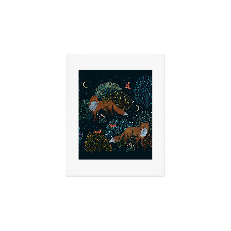 Forest Foxes Art Print Gallery Image 1