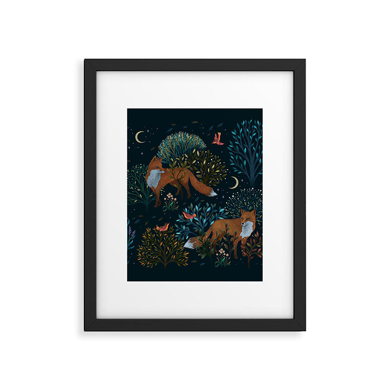 Forest Foxes Framed Art Print Gallery Image 4