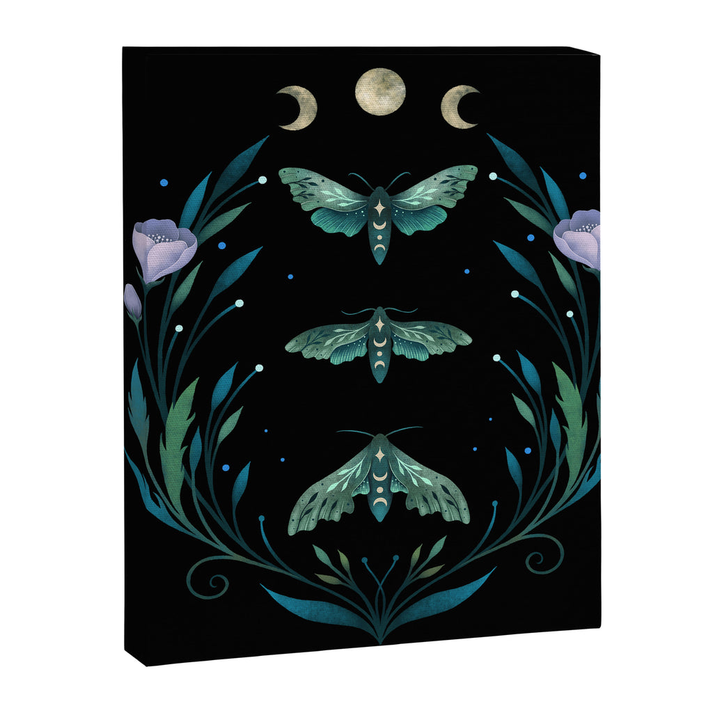 Lime Hawk Moths Night Canvas Print Gallery Image 8