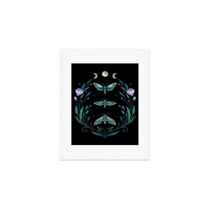 Lime Hawk Moths Night Art Print Gallery Image 1