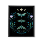 Lime Hawk Moths Night Framed Canvas Print Gallery Image 8