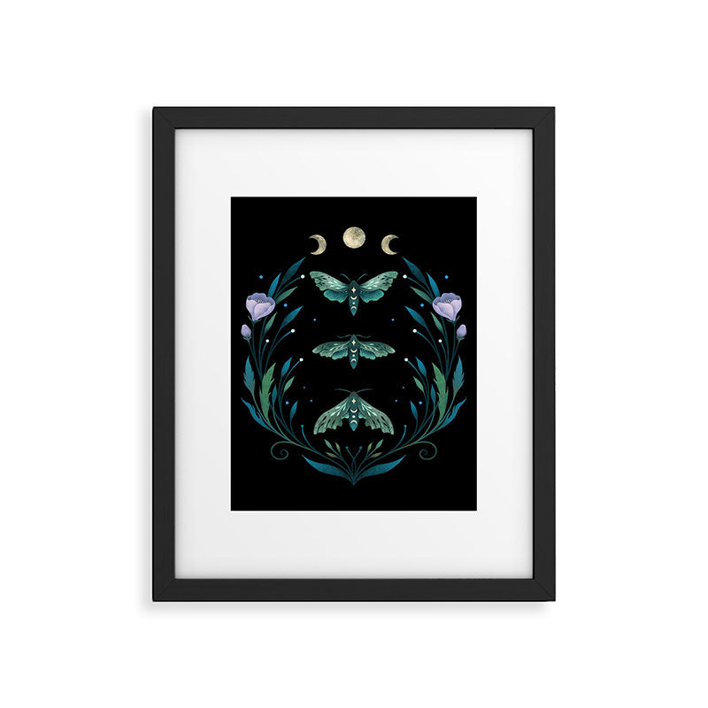 Lime Hawk Moths Night Framed Art Print Gallery Image 6