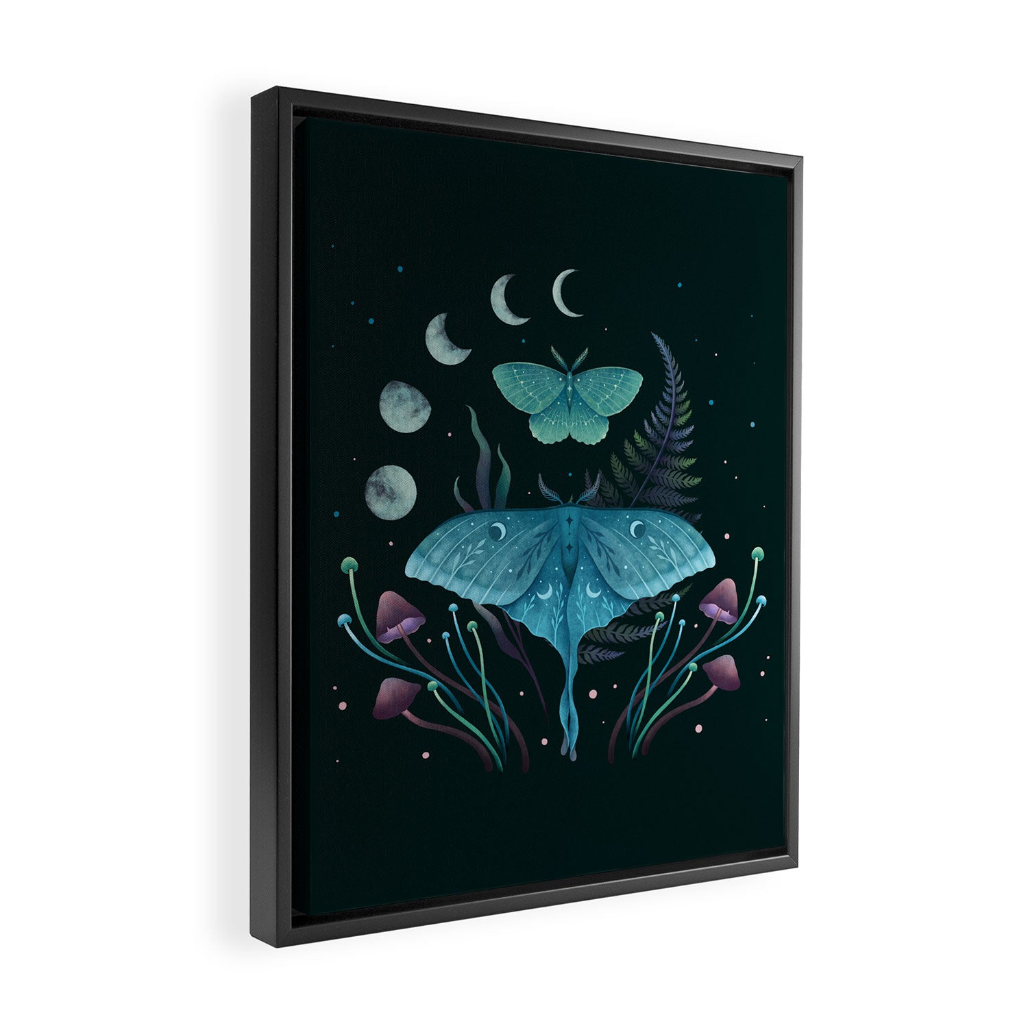 Luna and Emerald Framed Canvas Print Gallery Image 2