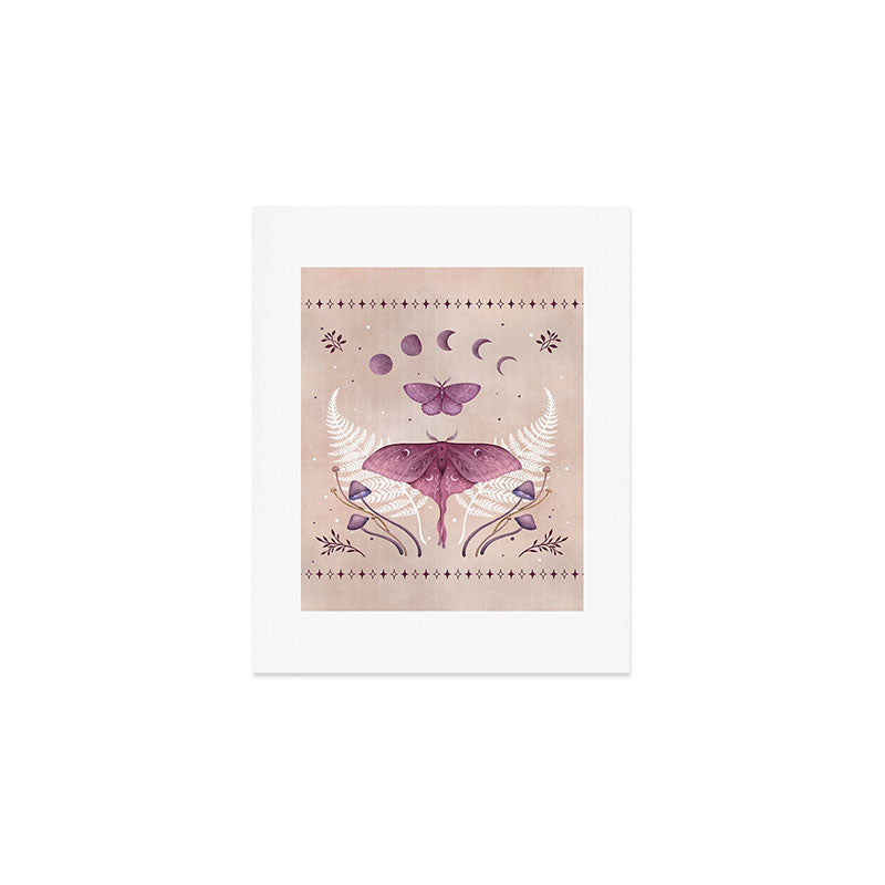 Luna and Emerald - Vintage Pink Art Print Gallery Image 1