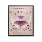 Luna and Emerald - Vintage Pink Framed Canvas Print Gallery Image 8