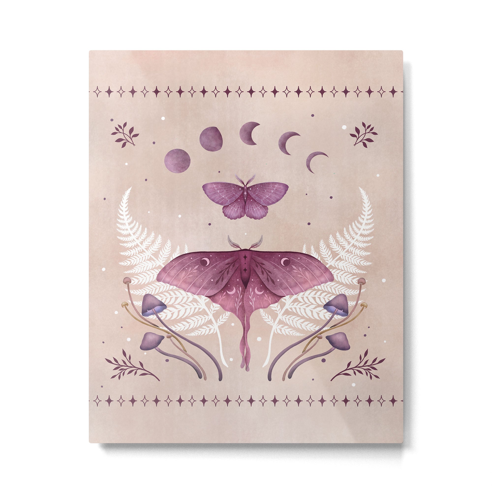 Luna and Emerald - Vintage Pink Metal Print Gallery Image 6