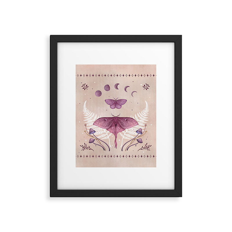 Luna and Emerald - Vintage Pink Framed Art Print Gallery Image 6