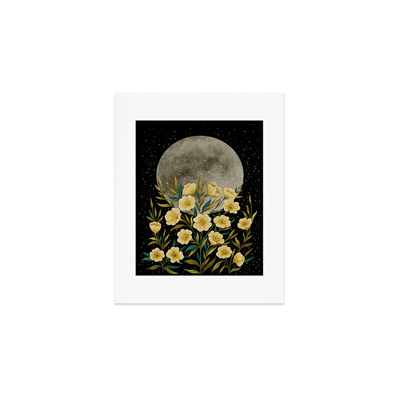 Moon Greeting- Yellow Evening Primrose Art Print Gallery Image 1