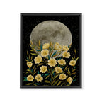 Moon Greeting- Yellow Evening Primrose Framed Canvas Print Gallery Image 6