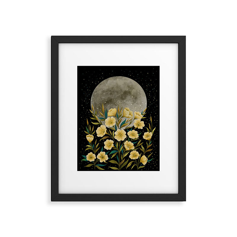 Moon Greeting- Yellow Evening Primrose Framed Art Print Gallery Image 5