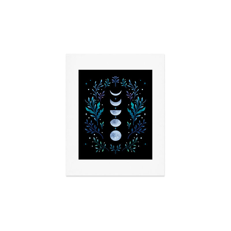 Moonlight Garden - Blue Art Print Gallery Image 1