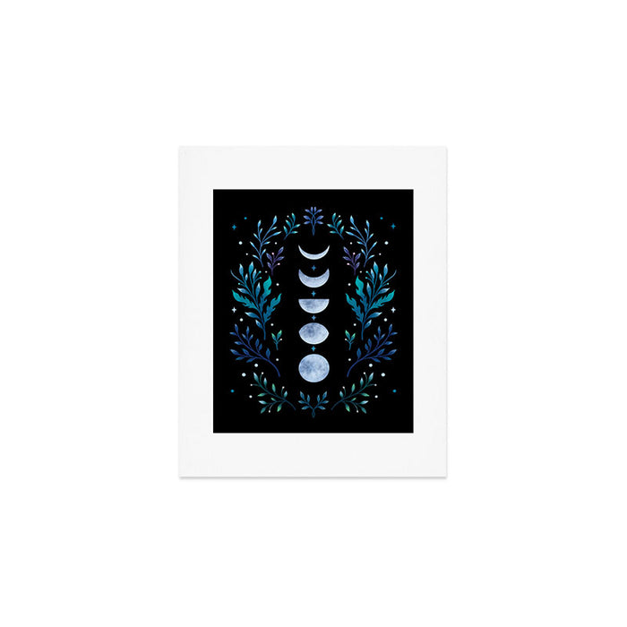 Moonlight Garden - Blue Art Print Gallery Image 1