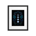 Moonlight Garden - Blue Framed Art Print Gallery Image 4