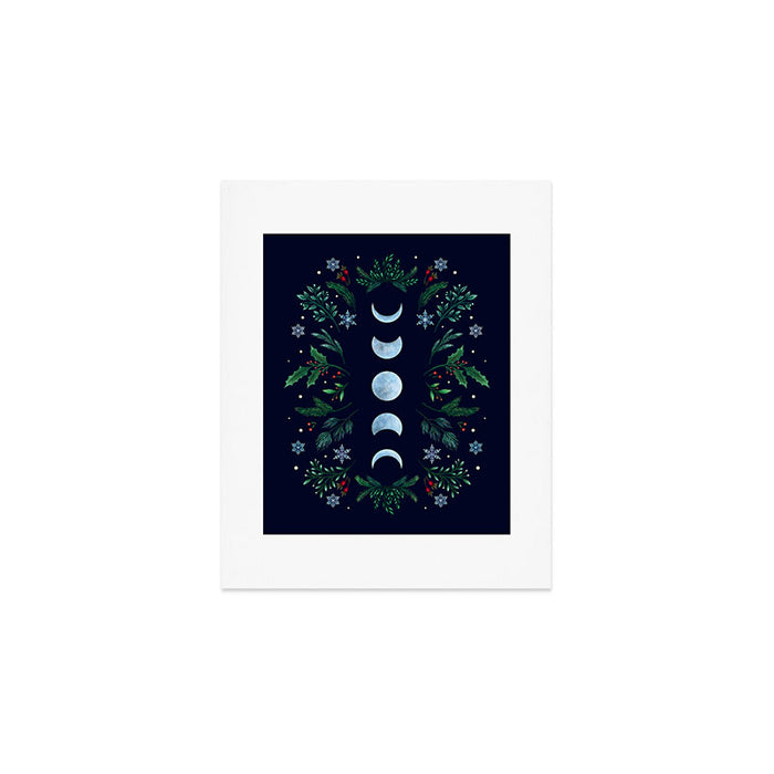 Moonlight Garden - Festive Green Art Print Gallery Image 1