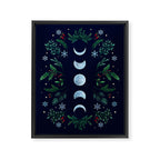 Moonlight Garden - Festive Green Framed Canvas Print Gallery Image 6
