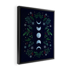 Moonlight Garden - Festive Green Framed Canvas Print Gallery Image 2