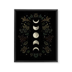 Moonlight Garden - Olive Green Framed Canvas Print Gallery Image 6