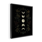 Moonlight Garden - Olive Green Framed Canvas Print Gallery Image 2