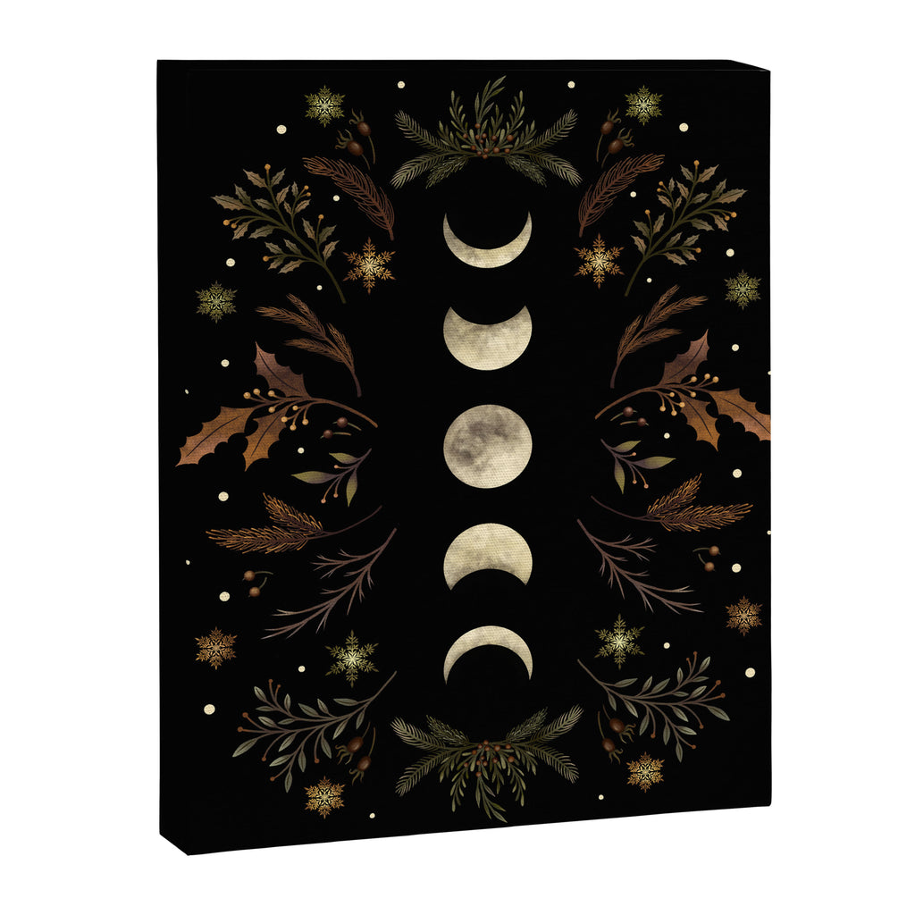 Moonlight Garden - Winter Brown Canvas Print Gallery Image 8